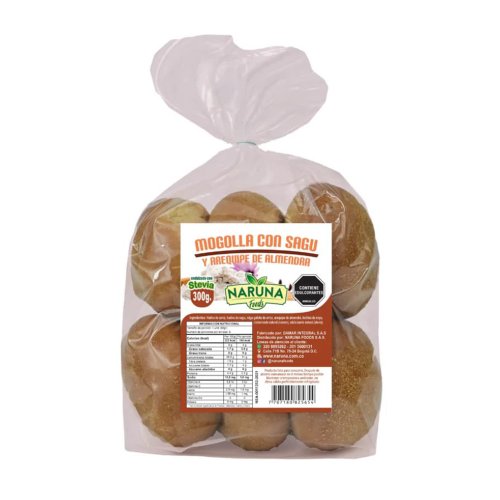 Mogollas Naruna Con Harina De Sagu Y Arequipe 6 und x 300 g