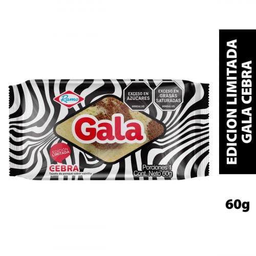 Ponqué Gala Ramo Tajada Cebra 60 g