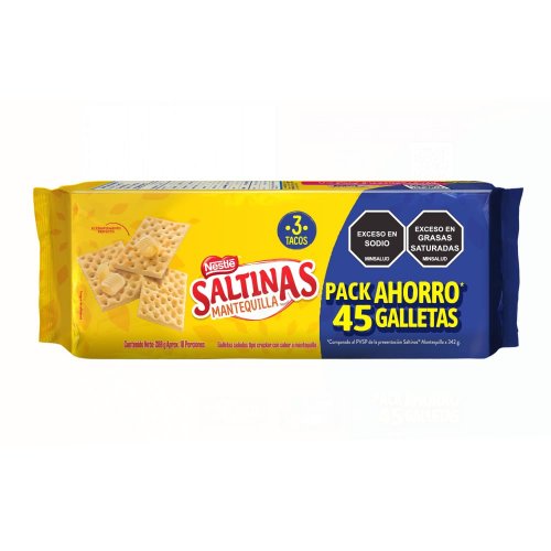 Galletas Saltinas 3 Tacos Mantequilla x 288 g