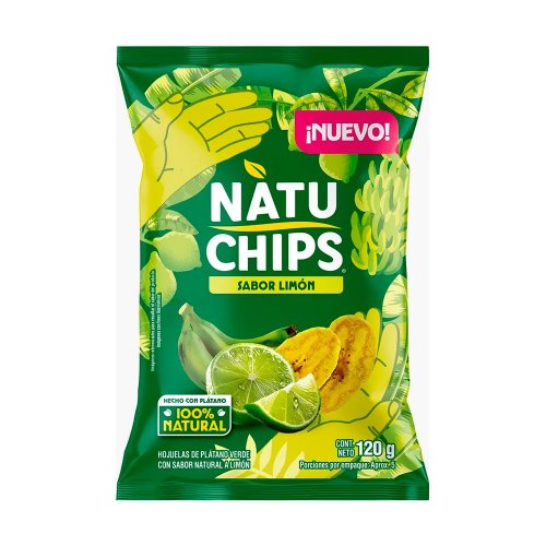Natuchips Frito Lay Limón Plátano Verde x 120 g
