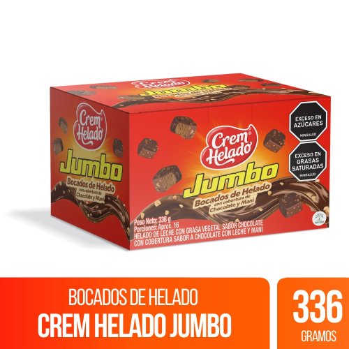 Bocados De Helado Crem Helado Jumbo x 336 g