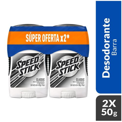 Desodorante Speed Stick Classic Barra 2und x50g