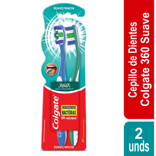 Cepillo Dental Colgate 360° Suave x 2und