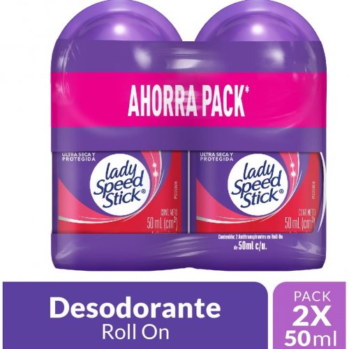 Desodorante Lady Speed Stick Floral Fresh en Roll On 50ml x 2und
