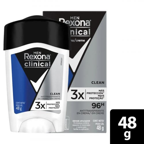 Desodorante Rexona Clinical Barra Men Clean 48g