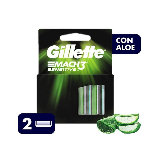 Repuesto Máquina Gillette Mach3 Sensitive X 2 und