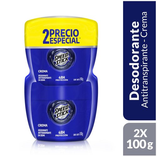 Desodorante  Speed Stick 24/7 Xtreme Night Crema 100g x 2und