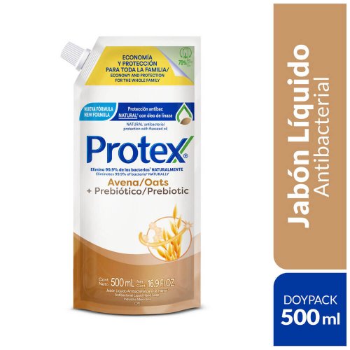 Jabón Liquido manos Protex Avena 500ml
