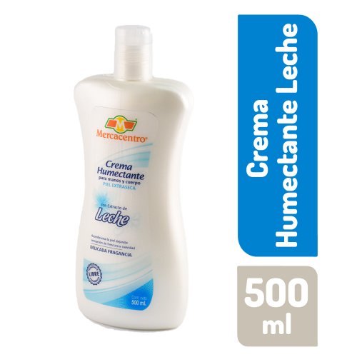 Crema Mercacentro Humectante 500 ml Leche