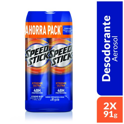 Desodorante Speed Stick 24/7 Xtreme Ultra Aerosol 91g x2