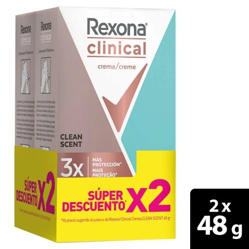 Desodorante Rexona Clinical Barra 2 x 48 g Precio Especial