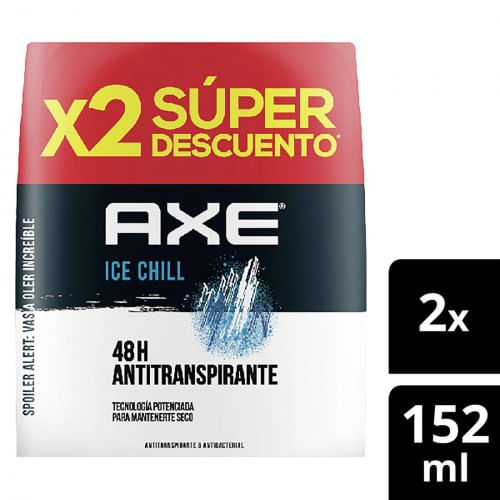 Desodorante Axe 2X90 g Ice Chill Aerosol