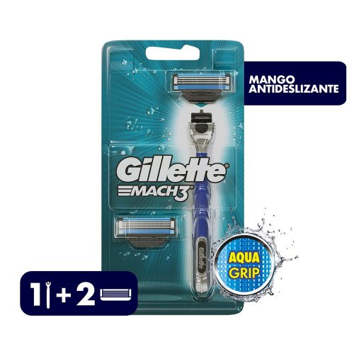 Máquina + Repuesto Gillette Mach3 Aquagrip Base