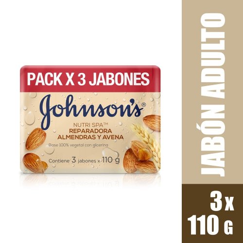 Jabón Johnson Adulto Avena - 3x110 g