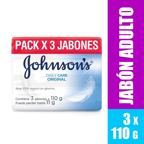 Jabón Johnson Adulto Original - 3x110 g