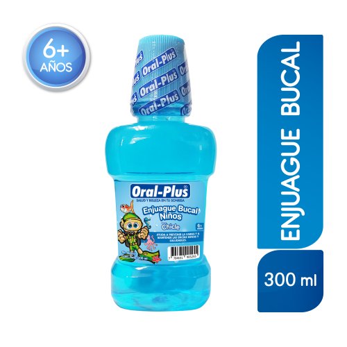 Enjuague Oral Plus 300 ml Chicle Niño
