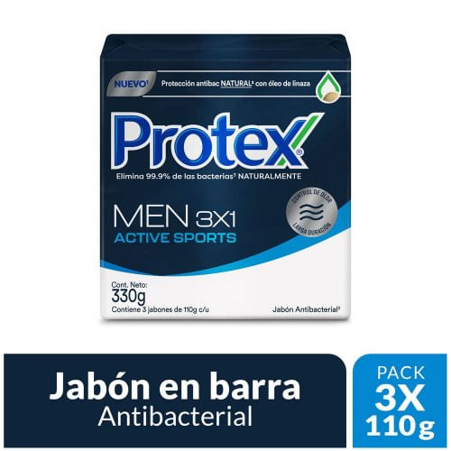 Jabón en barra Protex Men Sport 110g x 3 Und