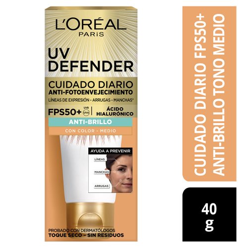 Crema Loreal Facial Defender Oilness 40 g Medium