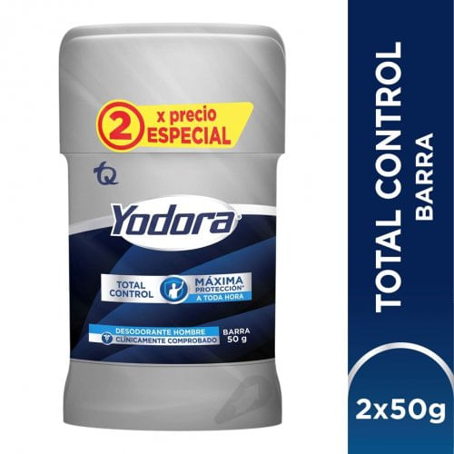 Desodorante Yodora Barra $ Especial Total Control 2 x 50 G
