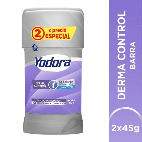 Desodorante Yodora Barra $ Especial Derma Control 2 x 45 G