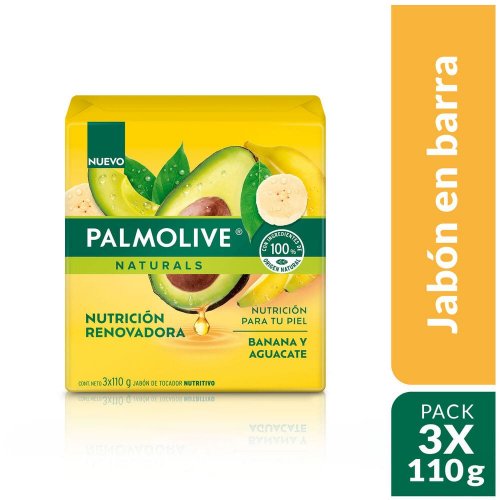 Jabón Palmolive Banana y Aguacate 3x110 g