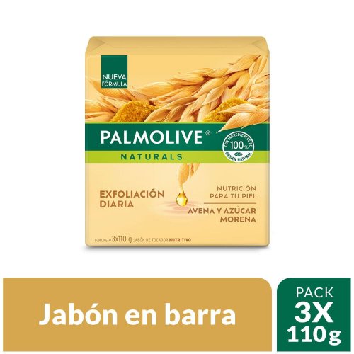 Jabón Palmolive Avena y Azúcar Morena 3 und x 110 g