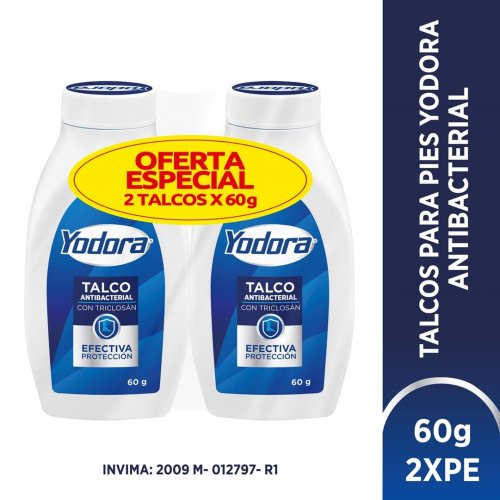 Talco Yodora 2 und Por 60 g Precio Especial x 120 g