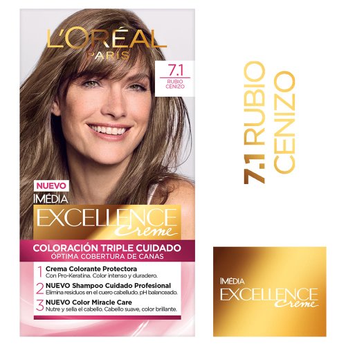 Tinte Loreal Excellence Tono 7.1 Excellence Tono 7.1