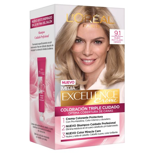 Tinte Loreal Excellence Tono 9.1 Excellence Tono 9.1