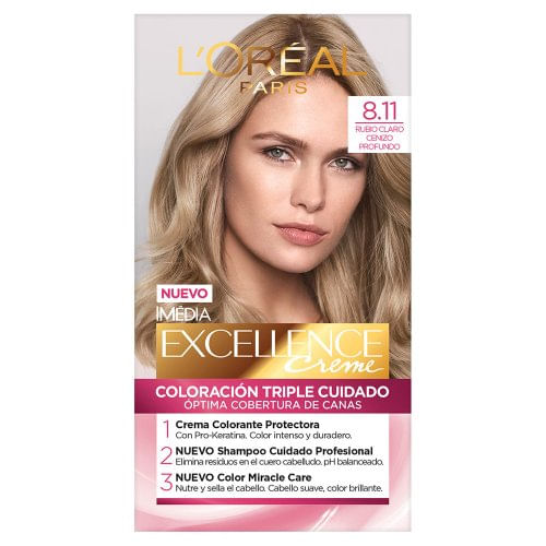 Tinte Loreal Excellence Tono 8.11 Excellence Tono 8.11