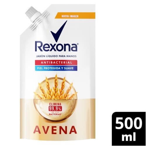 Jabon Rexona Liquido Antibacterial Avena x 500 ml