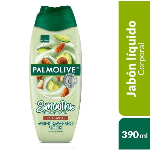 Jabón Palmolive Líquido Smoothies Aguacate y Almendras x 390 ml