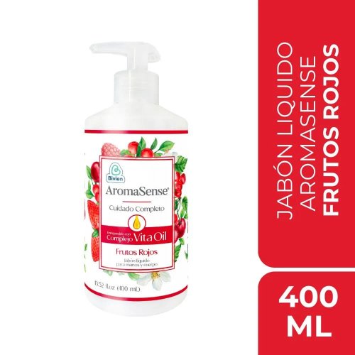 Jabón Líquido Aromasense Valvula Frutos Rojos x 400 ml