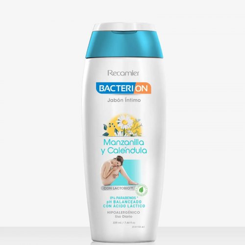 Jabón Intimo Bacterion Manzanilla Y Calendula x 220 ml