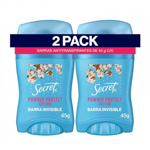 Desodorante Secret Barra Algodon 2 x 45 g Precio Especial x 90 g