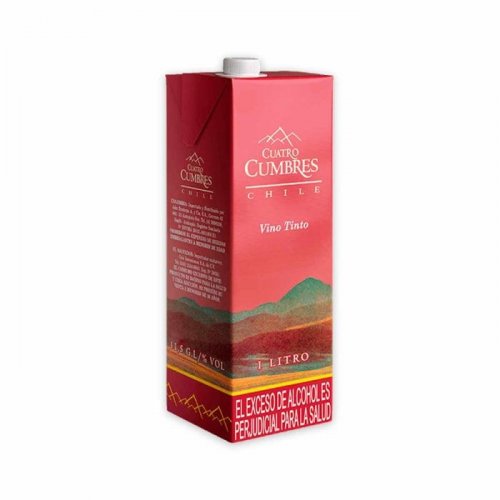 Vino Cuatro Cumbres Tinto x 1000 ml Tetra
