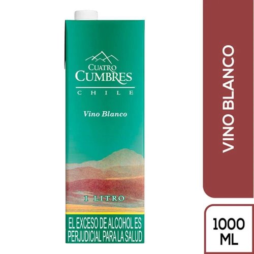 Vino Cuatro Cumbres Blanco x 1000 ml Tetra