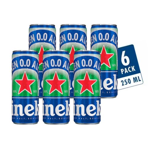 Cerveza Heineken 0.0 Six Pack x 250 ml