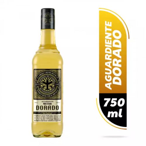 Aguardiente Nectar Dorado Sin Azúcar x 750 ml