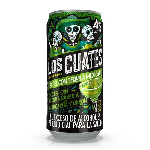Coctel Los Cuates Con Tequila Limon x 269 ml