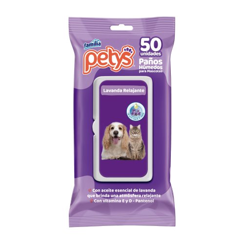 Paños Humedos Petys x 50 Und Lavanda