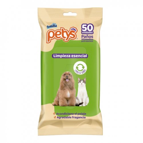 Paños Húmedos Petys Limpieza Esencial x 50 und.