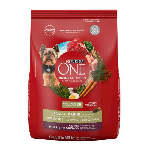 One Purina Perros Adultos Pollo Y Carne x 500 g