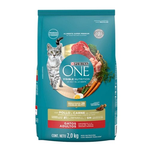 One Purina Gato Adulto Pollo Y Carne x 2000 g