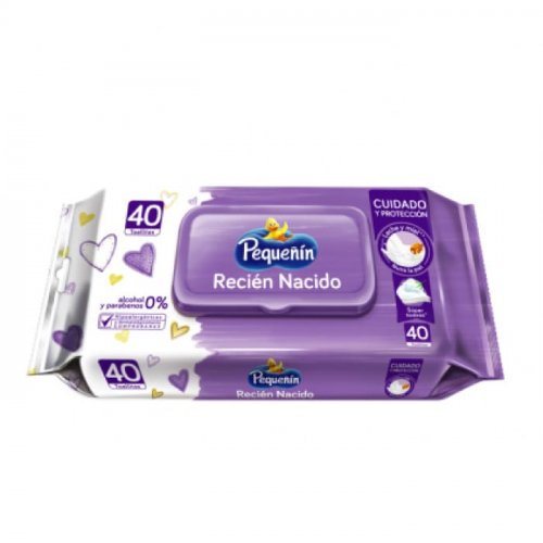 Toallitas Pequeñin x 40 und Recien Nacido