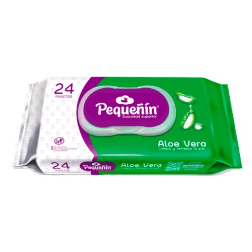 Toallitas Húmedas Pequeñín  x 24 und Aloe Vera