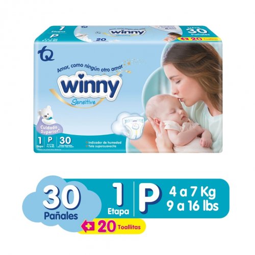 Pañal Winny Sensitiveet Etapa 1 x 30