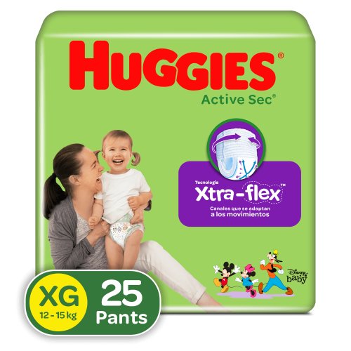 Pañal Huggies Activsec Pant XGX 25 /Ajustable