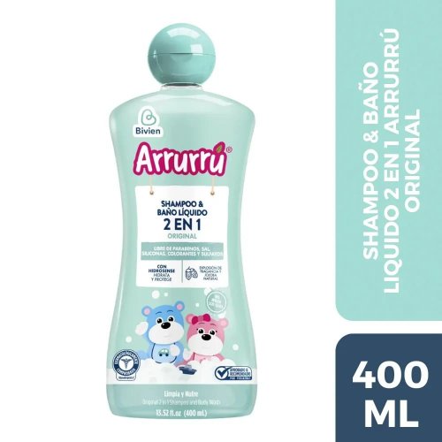 Shampoo Y Bano  Líquido 2 En 1 Np  Arruru Original  x 400 ml