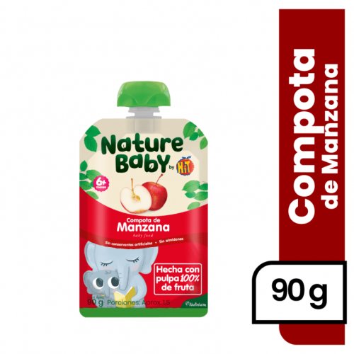 Compota Nature Baby Pouch Manzana 90 g